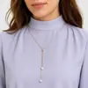 Colar Transfronteiriço Europeu e Americano Comércio Exterior Verão Multicamadas Pérola Branca Lua Estrela Pingente Colar da Moda para Mulheres Atacado