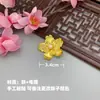Estilo Chinês Noiva Xiuhe Leque Buquê Xícara de Chá DIY Kit de Material Artesanal Acessórios Semi-Acabados Decorativos Flores Douradas