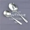 Cuchara de acero inoxidable 304 para comida cuchara grande cuchara para servir cuchara de sopa de hotel para comida mango largo cuchara pública se puede añadir LOGOTIPO