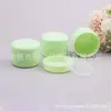 Frasco de crema verde de 100g, frasco para ungüentos con lengüeta, frasco para cera de cabello, frasco dispensador de crema facial, frasco para crema de manos