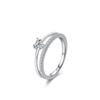 Anel de Zircônia Amor Anel Feminino Prata de Lei S925 Estilo Japonês e Coreano Luxo Leve Elegante Formato de Coração Proposta de Casamento Anel de Diamante Anel Pulseira Joia