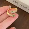 Anillo de Apertura de Serpiente de Zirconia Nuevo Benmingnian 2025 para Mujer, Sentido de Alta Gama, Anillo Rico Exquisito, Joyería de Mano de Moda