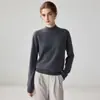 Suéter de cashmere com gola alta, novo modelo de inverno 2026, blusa básica feminina de cor sólida, justo, suéter curto de tricô macio