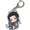 Chaveiro Popular de Acrílico Demon Slayer Fibra de Carbono Tanjiro Nezuko Chaveiro Decoração de Bolsa Pequeno Pingente Presente Dia das Crianças