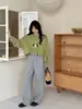 Un Par de Pantalones Casuales Gruesos de Invierno 2.0 con Forro de Felpa, Cintura Elástica, Pierna Recta Holgada, Pierna Ancha, Pantalones de Chándal para Mujer