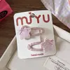 Brillo Versátil Rosa Estrella Niños Hueco Flequillo Pinza Bb Niña Lazo Dulce Pinza Lateral