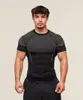 Gymshark Ropa Deportiva para Hombre Casual Running Secado Rápido Transpirable Body Camiseta de Manga Corta Tiburón Musculoso para Hombre