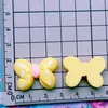 Color Brillante Puntos de Polka Corbata de Moño Pasador para el Cabello Cordón para el Cabello Taza de Agua Pasta Crema Adhesiva Hebilla de Zapato DIY Accesorios de Resina