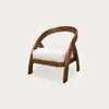 Silla de Mimbre Auténtico Estilo Nórdico para Descanso, Silla Sofá Individual Simple de Diseñador Estilo Vintage para Balcón de Casa de Huéspedes, Ins