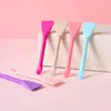 Nova Escova de Limpeza Facial de Cabeça Dupla, Pincel para Máscara Facial com Espátula para Aplicar Máscara de Argila, Escova de Coleta de Silicone de Dupla Finalidade, Escova de Limpeza Facial