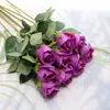 Montaña de Nieve Simulada Ramo de Rosas Florero para el Hogar Arte Floral Decoración de Mesa Flor Artificial Flor de Tela de Seda Individual Botón Floral Hueso de Flor Flor