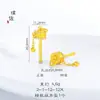 Colar Puzo Gold Store estilo igual, banhado a ouro, com pingente de cabaça e nuvem, mantra de seis caracteres, corrente para suéter com cordão trançado à mão com múltiplos tesouros