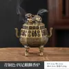 Venta Caliente Transfronteriza Hornilla Qilin de Tres Patas Antiguo Quemador de Incienso para el Hogar Interior Quemador de Incienso en Espiral de Sándalo Adorno Creativo de Escritorio