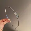 Diadema Plateada con Lazo de Pedrería Brillante 2026 Nueva de Verano de Gama Alta Elegante de Moda Pinza para el Cabello Accesorios para el Cabello de Mujer