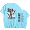 Nueva Camiseta Redonda de Manga Corta Estampada Deportiva de Verano para Concierto de Taylor Europea y Americana 2025