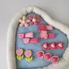 Pinza para el Cabello Rosa Linda Infantil Moño Pinza Pequeña para el Cabello Flequillo Lindo Lateral Pinza de Pato Accesorios para el Cabello Femeninos Dopamina