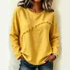 2026 Ropa de mujer europea y americana sitio independiente de Amazon otoño e invierno nuevo camiseta de manga larga de encaje empalmado con cuello redondo top casual