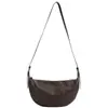 Bolsa Feminina Vintage de Grande Capacidade 2024 Novo Design Casual de Nicho Bolsa Transversal Chifre Versátil Bolsa Dumpling para o Dia a Dia