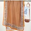 Bufanda Larga Estilo Coreano Primavera y Verano Retro para Mujer con Diseño Personalizado Bufanda Estampado de Cadena Moda Elegante Bufanda a Juego