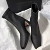 Súper elegante: Nueva colección 2024 de botines cortos de tacón alto, corte ajustado, elásticos, estilo francés, minimalistas para mujer