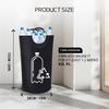 Mango de Aluminio Almacenamiento de Botellas de Reciclaje Cesta para Ropa Sucia Cesta de Almacenamiento Extraíble Cesta de Reciclaje Caja de Reciclaje Plegable para el Hogar
