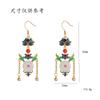 Pendientes para mujer, venta al por mayor, nuevos pendientes geométricos blancos elegantes, pendientes de temperamento con diseño de nicho de aguja de plata S925