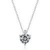 Collar de corazón de plata esterlina s925 para mujer, colgante de doce piedras de nacimiento de Amazon, cadena de clavícula, comercio transfronterizo entre Europa y Estados Unidos