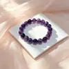 Pulsera de Amatista Natural para Mujer, Pulsera Versátil de Cuentas, Nueve Fuegos Púrpuras para la Buena Suerte, Regalo para Mejores Amigas, Joyería al por Mayor para Puestos de Mercado