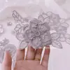 Pegatinas de Parche Adhesivo Gris del Fabricante, Pegatinas de Tela Bordadas a Mano con Encaje para Ropa, Mosquiteros, Bolsas, Zapatos y Sombreros, Pegatinas para Agujeros