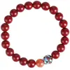Pulsera Calma de Loto Cinabrio con Piedra Solar, Pulsera Natural Genuina para Mujer Regalo, Disponible para Dropshipping, Arena Imperial Púrpura Dorada de Fábrica