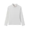 Camiseta de manga larga con cuello alto y media cremallera para hombre, polo casual cómodo para deportes al aire libre para mujer, compra al por mayor con logotipo personalizado