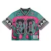 2026 Camiseta Deportiva Retro de Comercio Exterior Transfronteriza Personalizable Estilo Europeo y Americano Holgada Cuello en V Camiseta de Fan para Jóvenes Hombres y Mujeres