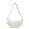 Bolso de felpa transfronterizo para otoño e invierno, nuevo modelo de moda 2024 para mujer, bolso tipo bola de masa peludo, textura, bandolera de estilo extranjero