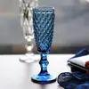 Copo de Champanhe Colorido Vintage em Relevo Copo Criativo Pequeno para Suco Taça Doméstica Espessada para Vinho Tinto Utensílios de Vinho