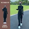 Jaqueta Slim Preta com Gola Alta e Zíper Estilo Esportivo Nova Coleção Primavera e Outono 2025 Terno Casual Slim Fashion para Mulheres