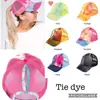 Comercio exterior Sombrero de tie-dye de moda verano Top Hat vacío para mujer europeo y americano protección solar sombrero para el sol sombrero de algodón para coleta gorra de béisbol