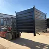 Contenedor de chatarra engrosado de alta resistencia con descarga lateral, contenedor de materiales de volcado frontal, contenedor basculante para descarga con montacargas con puerta de apertura lateral