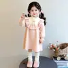Vestido de Otoño para Niña, Vestido Formal de Primera Cumpleaños para Bebé Niña, Falda de Cumpleaños, Suéter Rojo de Punto para Niños Otoño Invierno, Vestido de Princesa