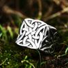 Guerreiro de Aço novo anel de aço inoxidável nó celta viking anel de aço titânio moda retrô nórdica pulseira