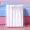 Paquete de 50 Hisopos de Algodón para Limpieza de Pestañas, Mini Brocha Suave Portátil para Brillo Labial, Pequeña Brocha Hueca para Labios, Pestañas Postizas
