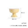 Mo Ji amarillo claro Cerámica Suave Taza de Té de Pie Alto Taza para Degustación de Té en Casa Juego de Té Kung Fu Boca de Flor Taza Individual Rosa Taza de Maestro