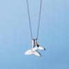 Colar de prata S925 Nalan feminino pingente cauda de peixe beleza colar de golfinho corrente clavícula D1556