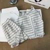 Pijama Feminino de Verão com Bojo, Conjunto de Camisola e Shorts Sexy, Estilo Puro Desejo, Conjunto de Roupa de Dormir de Verão Sem Mangas com Listras Finas