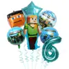 Nuevo Globo Digital de Cumpleaños de 32 pulgadas Estilo Mando de Juego de Película de Aluminio Dibujo Animado Pixel Steve de Minecraft