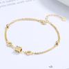 Pulseira fina para cintura S925 prata esterlina ouro amarelo 18K ouro rosa pequeno livro vermelho Pulseira mesmo estilo joias femininas atacado
