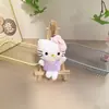 Muñeco de Peluche Transfronterizo Nuevo Correa de Muñeca Estampado de Leopardo Gato Kt Llavero de Peluche Colgante de Bolso Lindo Colgante de Dibujos Animados