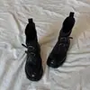 2026 Modelo Nuevo Hebilla de Cinturón Tacón Grueso Cómodo Moda de Nicho Botines Estilo Británico Retro Punta Redonda Elegante Botas de Moda