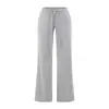 Calça Casual Sexy de Cintura Baixa com Cordão, Calça Longa para Mulheres, Calça Versátil de Perna Larga Reta Afinando para Outono e Inverno, Calça Longa Esportiva