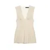 Venta Caliente Transfronteriza de Aliexpress Nuevo Producto Primavera 2026 Vestido Corto sin Mangas Rayado de Cuello en V 2180338708