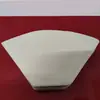 Filtro de café de color primario 100 piezas 102 blanco para uso doméstico, forma de abanico, para método de vertido manual, filtro de papel para cafetera americana